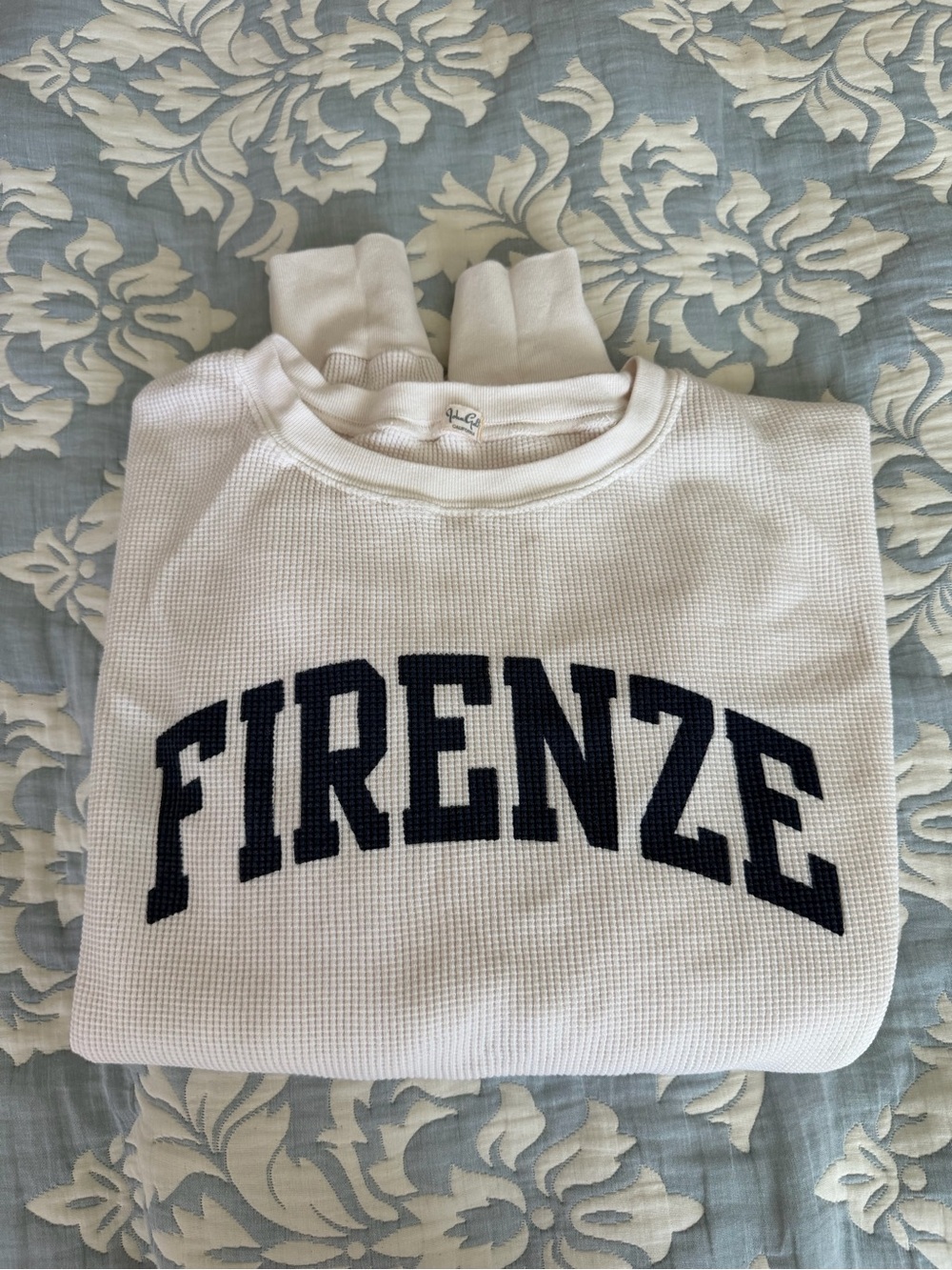 J Galt made in Italy Firenze oversized cotton waffle hoodie